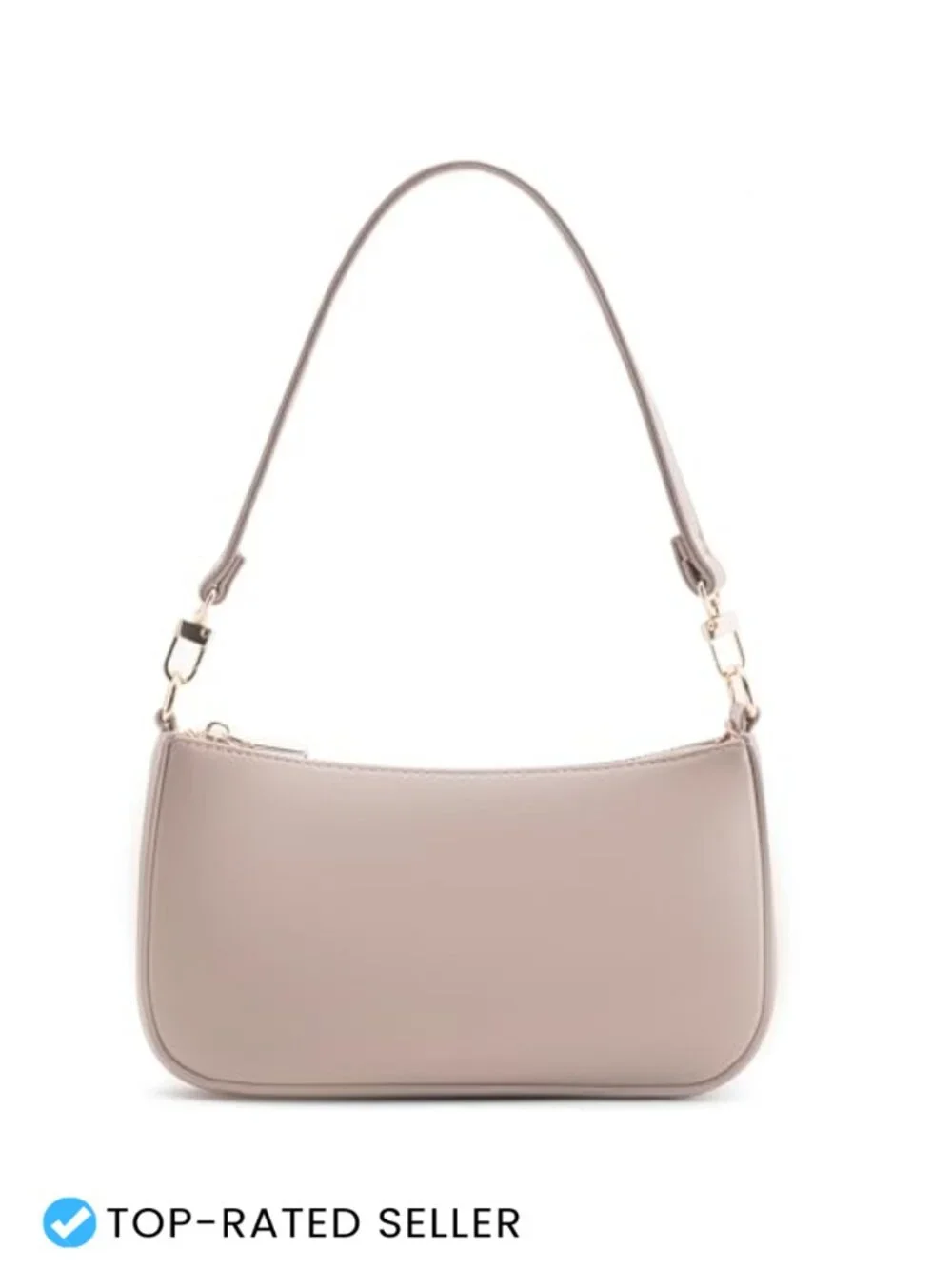 Retro Vegan Leather Hobo Shoulder Bag with Zipper Closure
